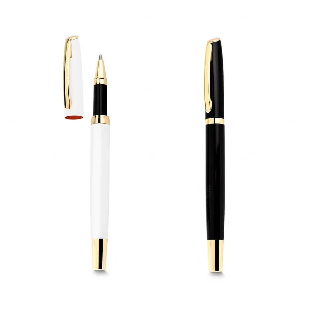 Caneta Rollerball em Metal com Tampa Personalizada 