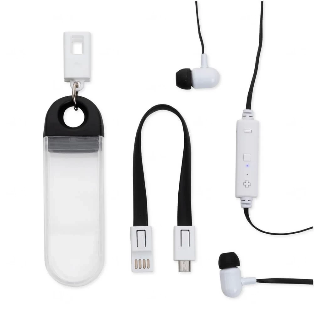 Fone de Ouvido Bluetooth com Estojo Personalizado 
