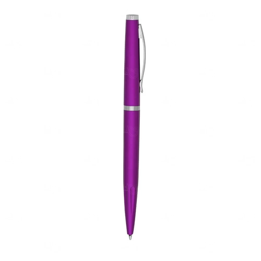 Caneta Plástica Fina Personalizada 