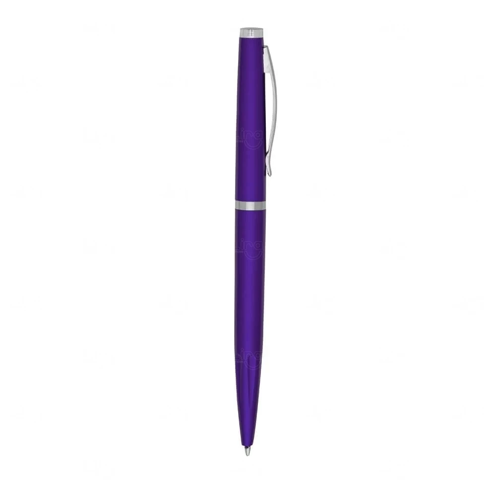 Caneta Plástica Fina Personalizada 