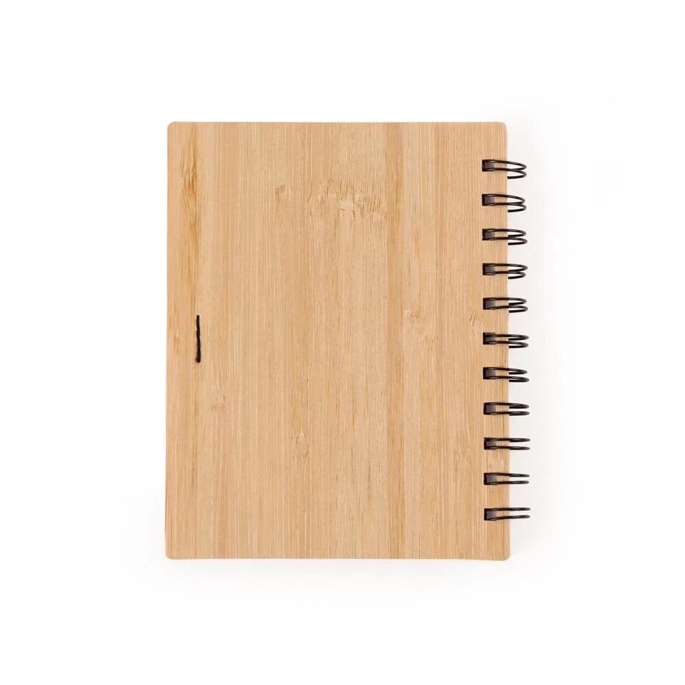 Caderno Bambu com Caneta Personalizado - 16 x 13,3 cm 