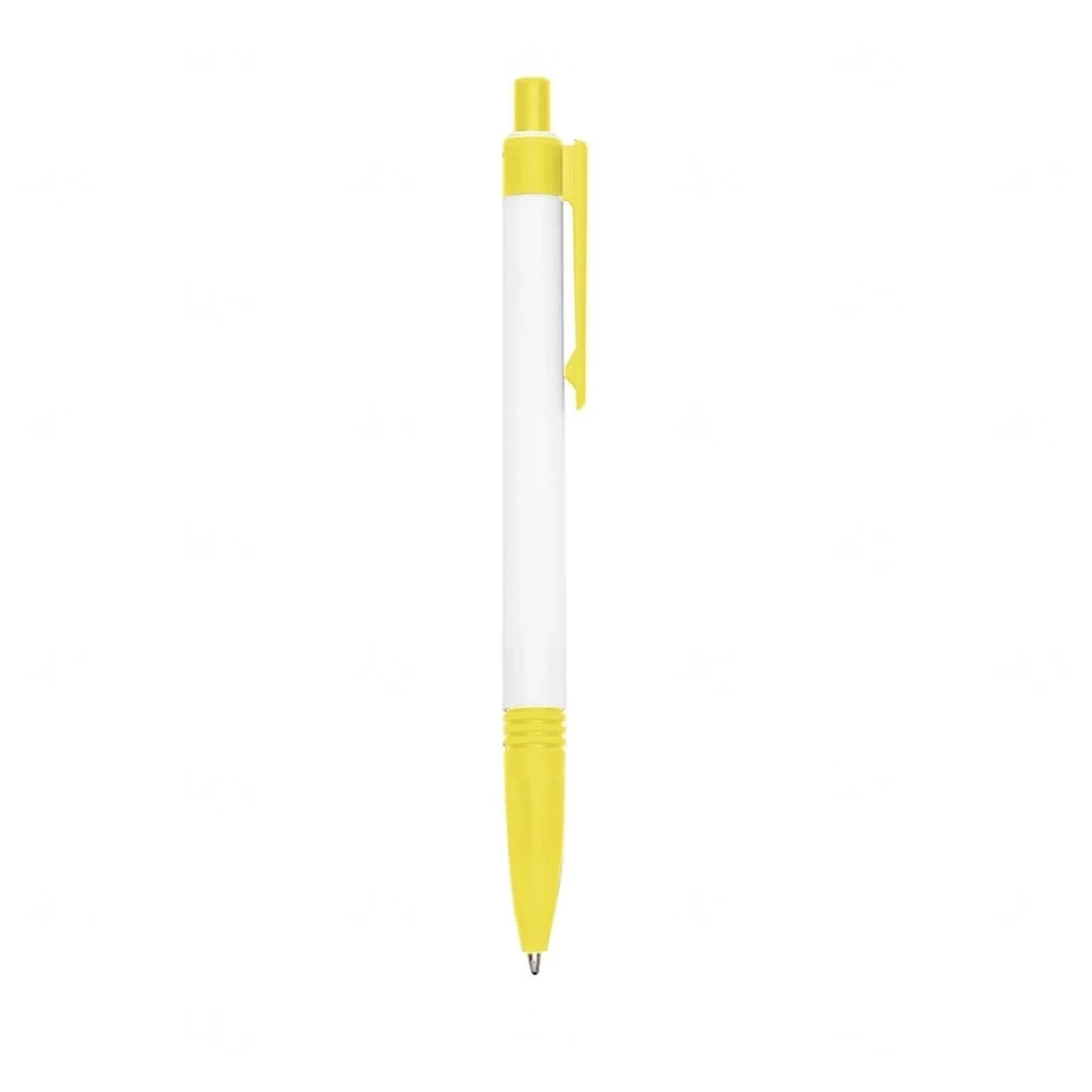 Caneta Plástica Leitosa Personalizada 