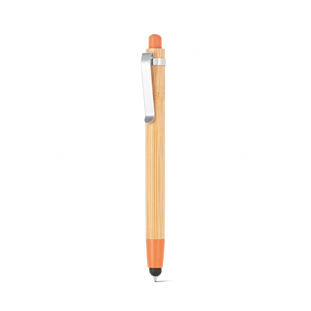 Caneta em Bambu com Touch Personalizada 