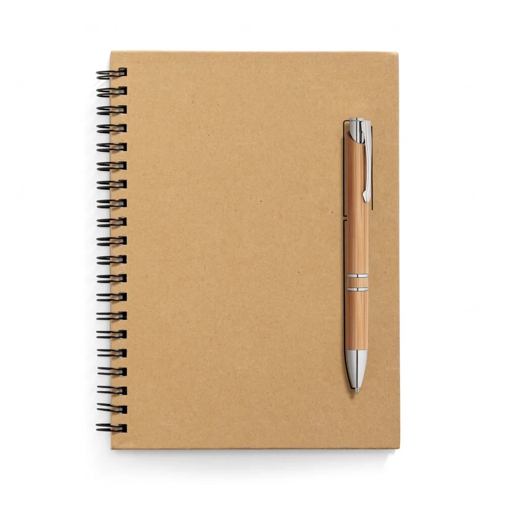 Caderno Kraft com Imã  Personalizado - 18 x 13 cm 