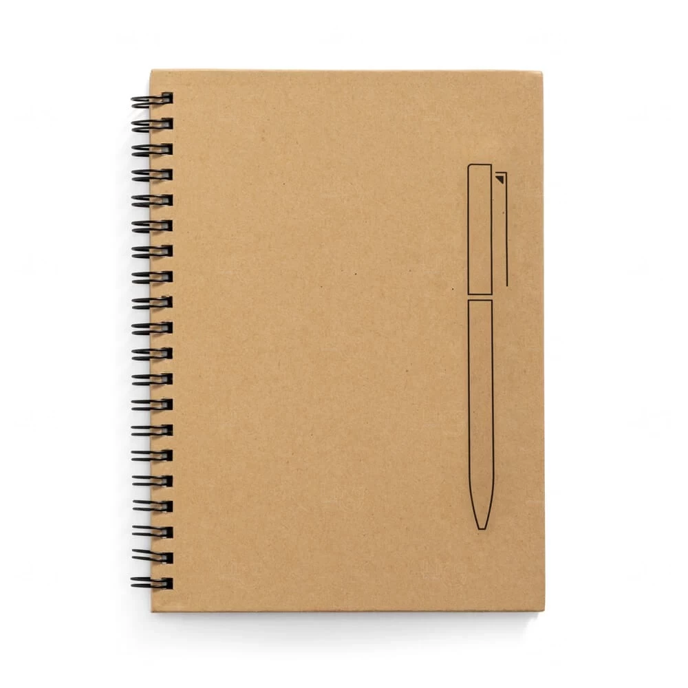 Caderno Kraft com Imã  Personalizado - 18 x 13 cm 