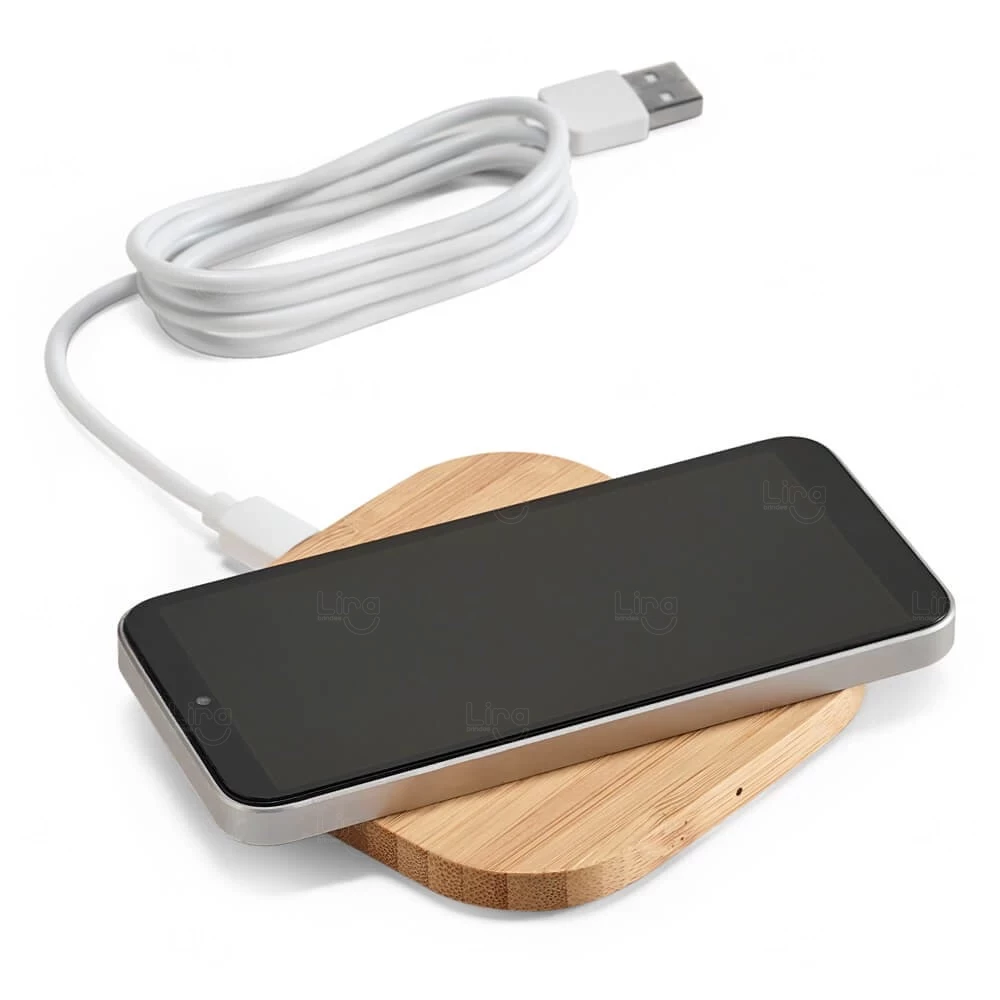 Carregador Wireless Bambu Personalizado 