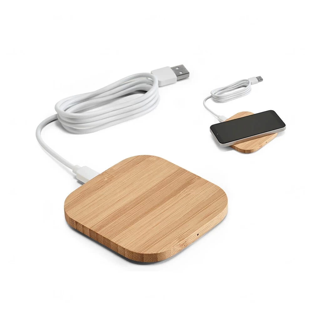 Carregador Wireless Bambu Personalizado 