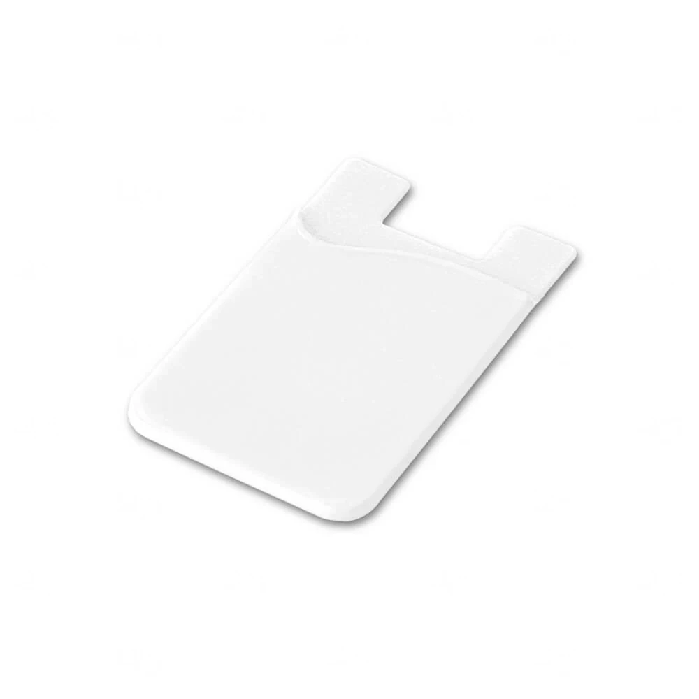 Porta Cartão de Silicone Personalizado Branco
