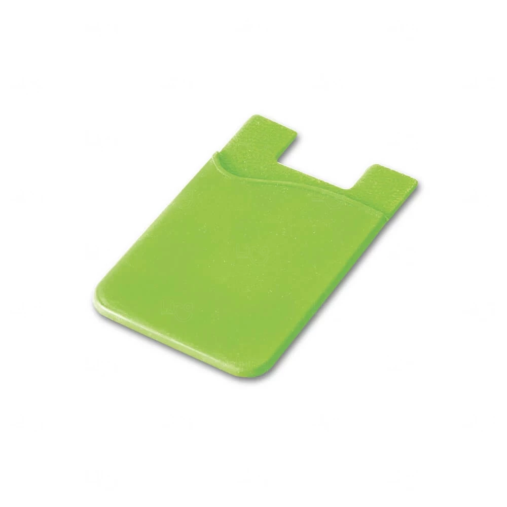 Porta Cartão de Silicone Personalizado Verde