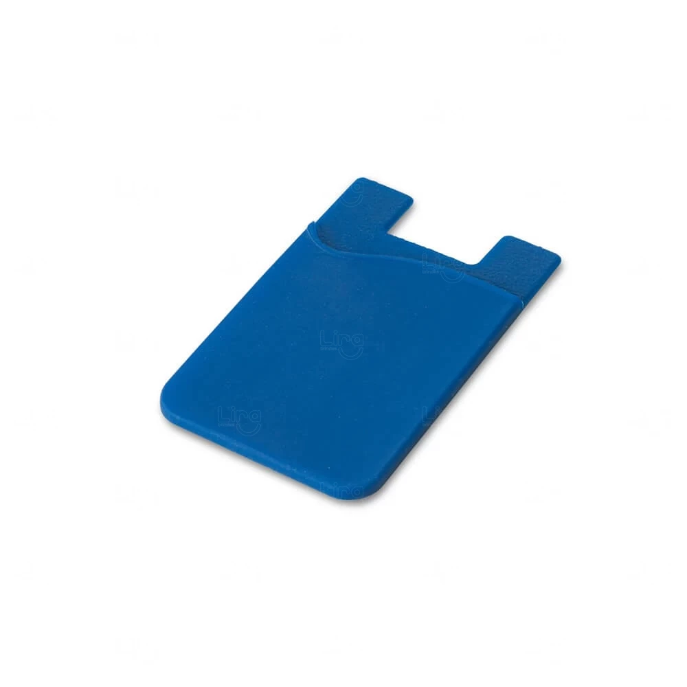 Porta Cartão de Silicone Personalizado Azul