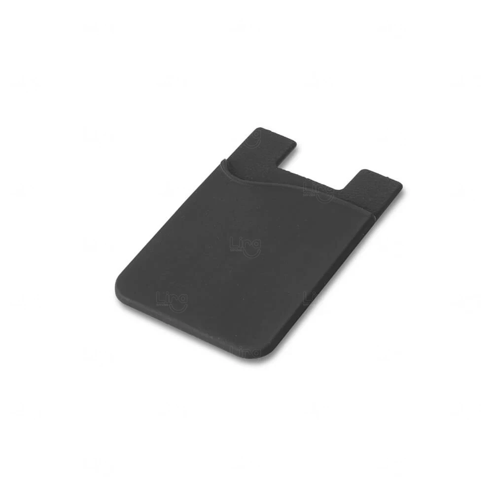 Porta Cartão de Silicone Personalizado Preto