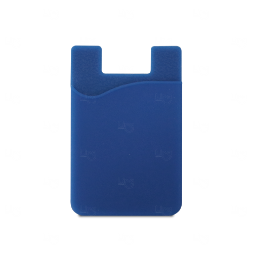 Porta-Cartões para Celular em Silicone Personalizado Azul