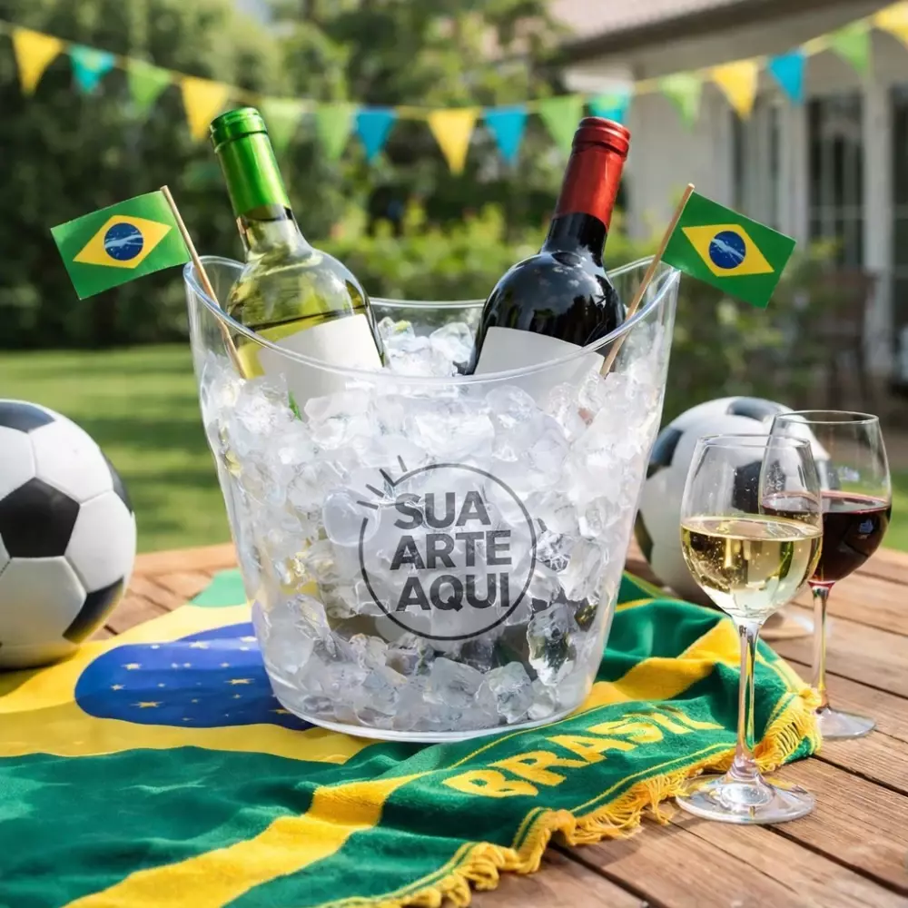 Balde de Gelo 7,5 Litros Plástico Personalizado 