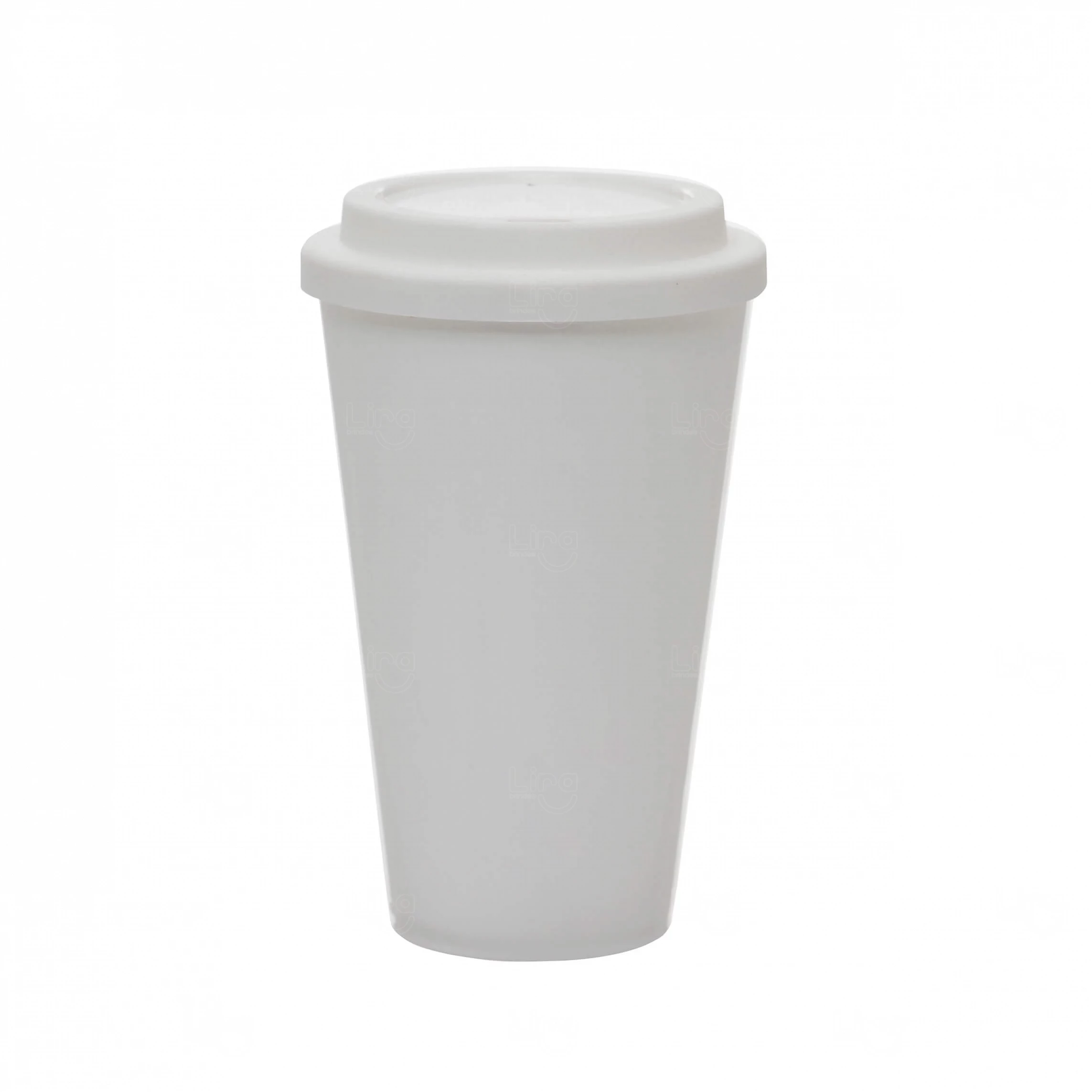 Copo Café Personalizado com Tampa - 550ml Branco