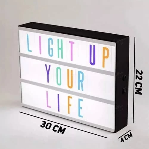 Luminária Led Lightbox A4 Personalizada 