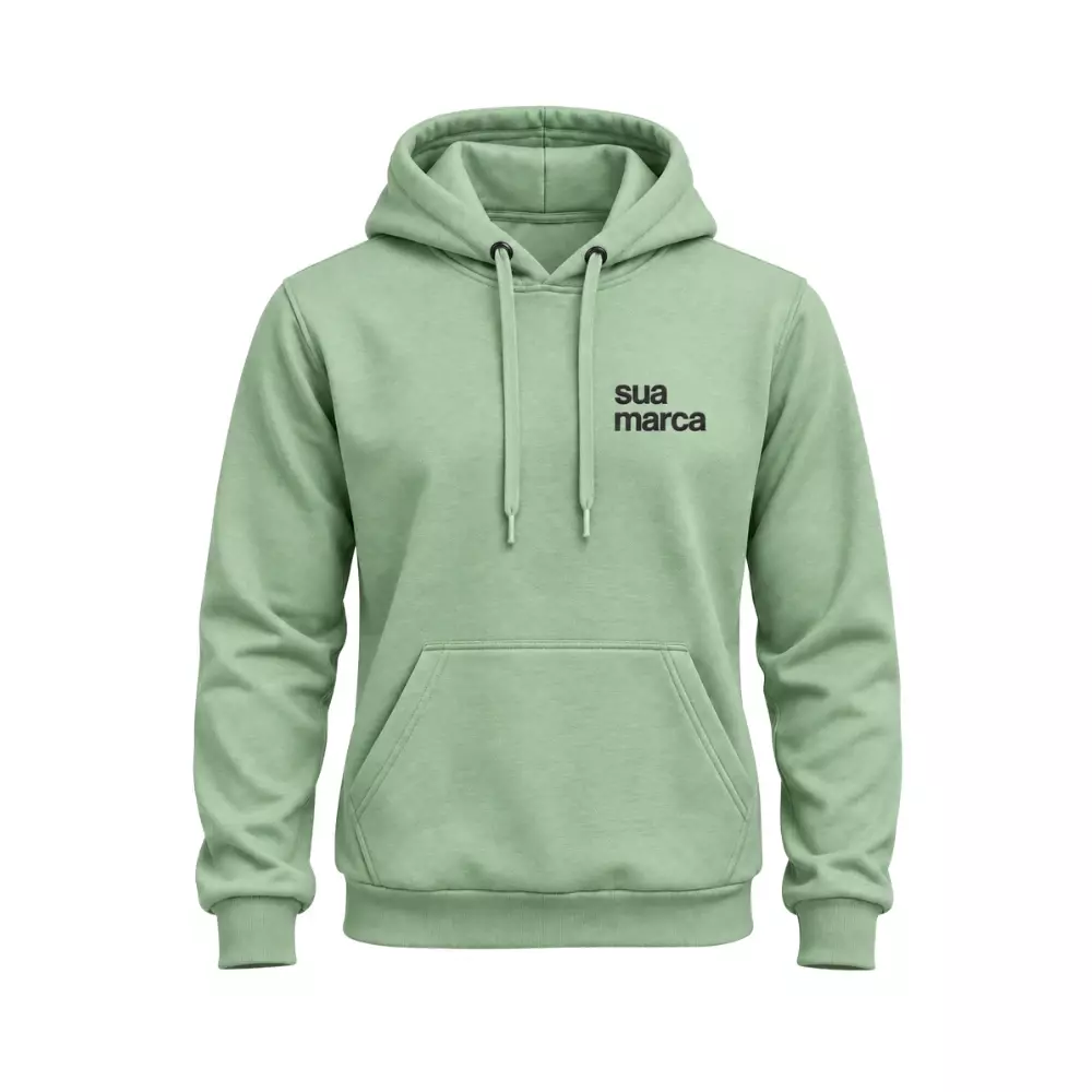 Moletom Canguru Personalizado Verde Claro
