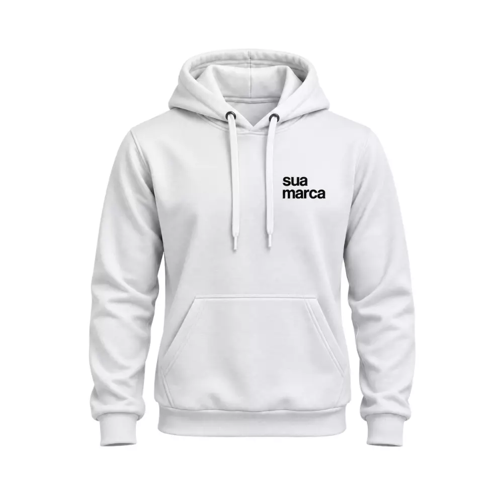 Moletom Canguru Personalizado Branco