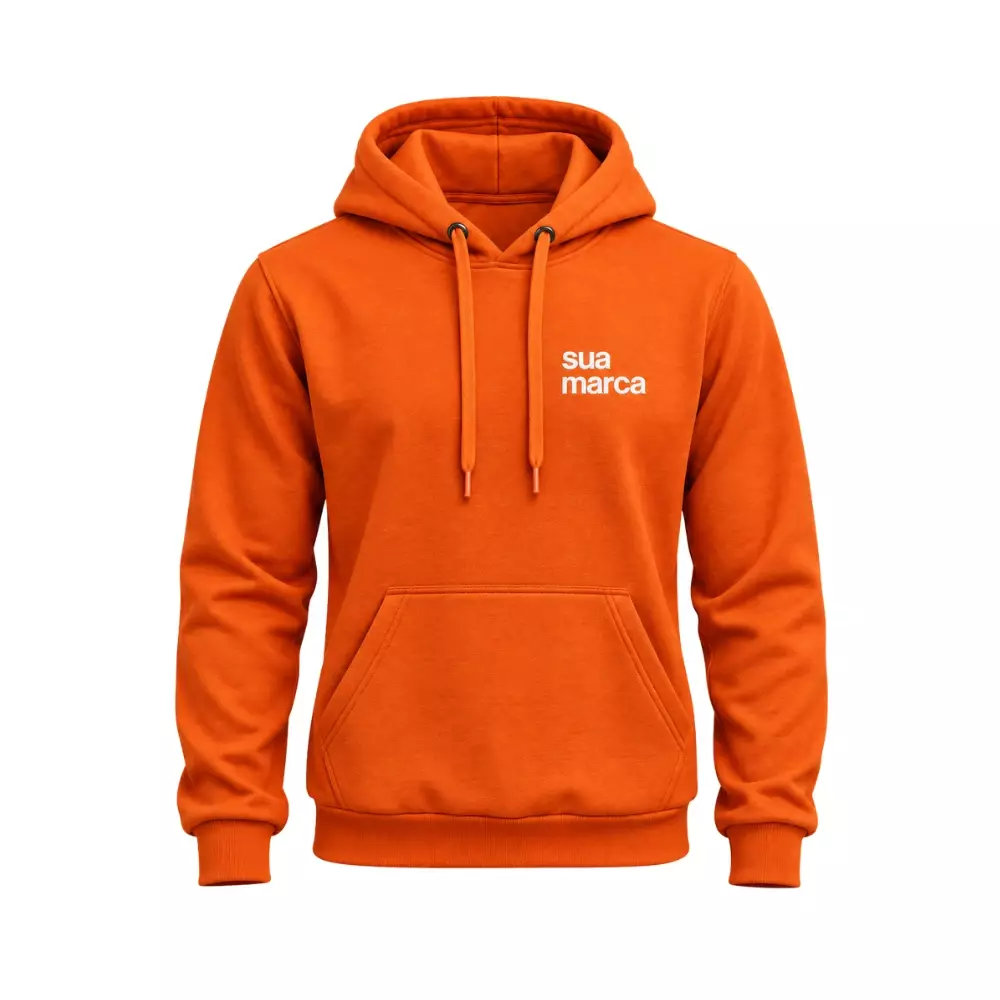 Moletom Canguru Personalizado Laranja