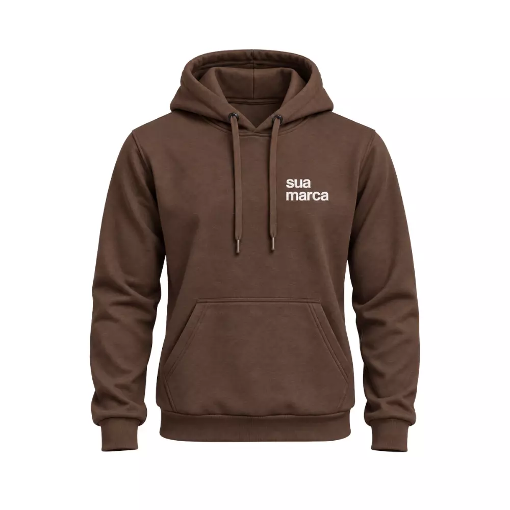 Moletom Canguru Personalizado Marrom
