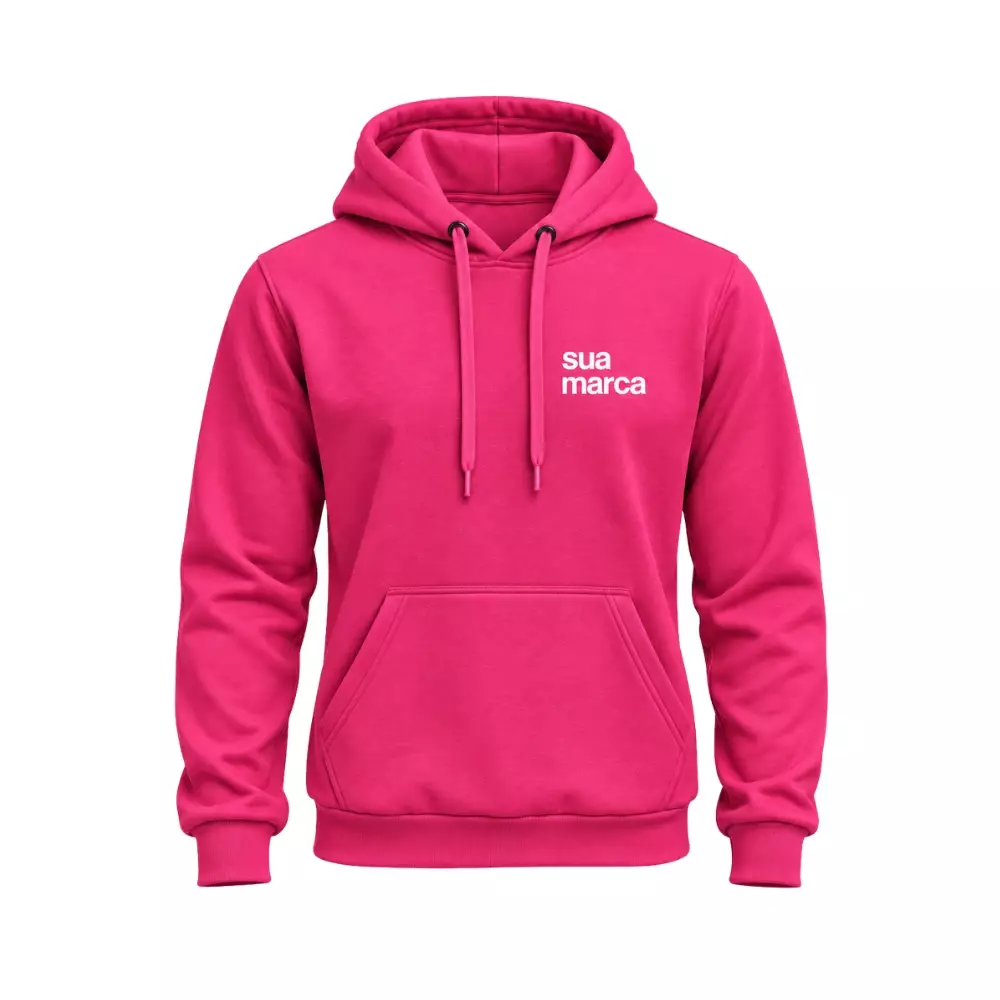 Moletom Canguru Personalizado Rosa Pink