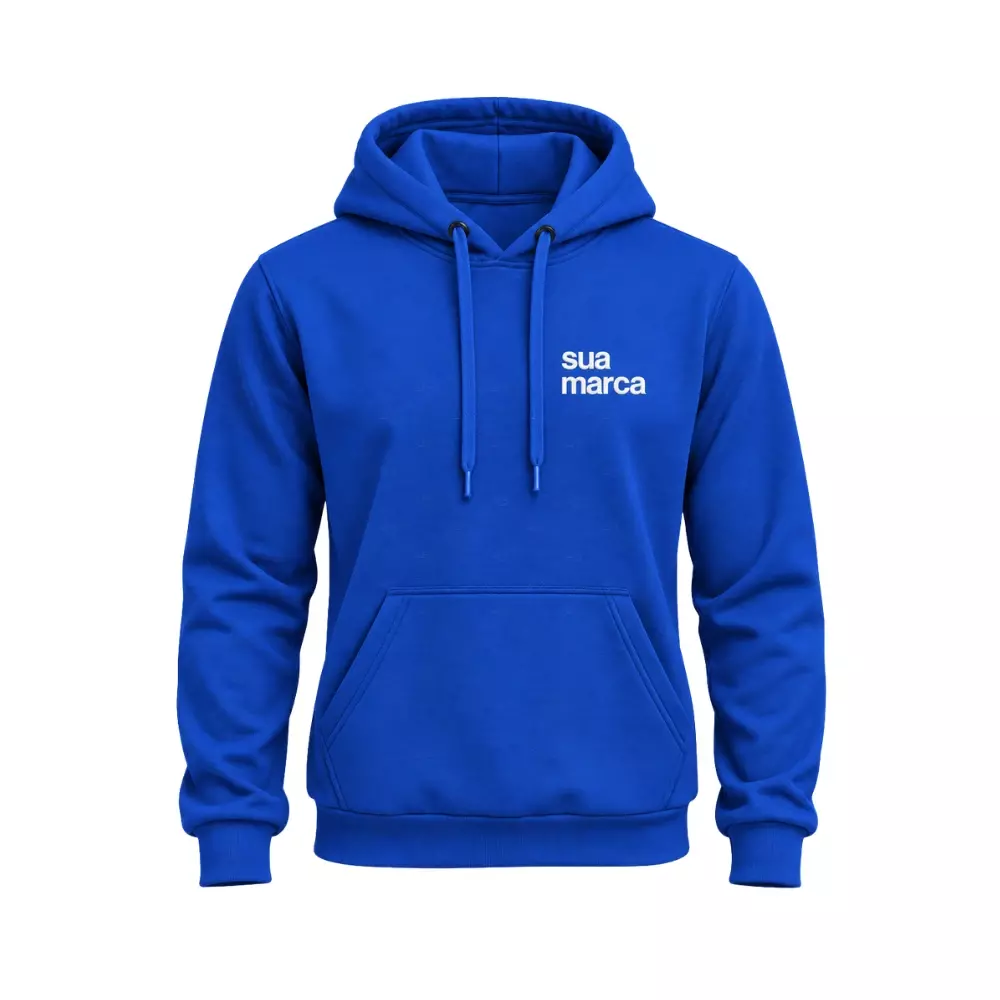 Moletom Canguru Personalizado Azul