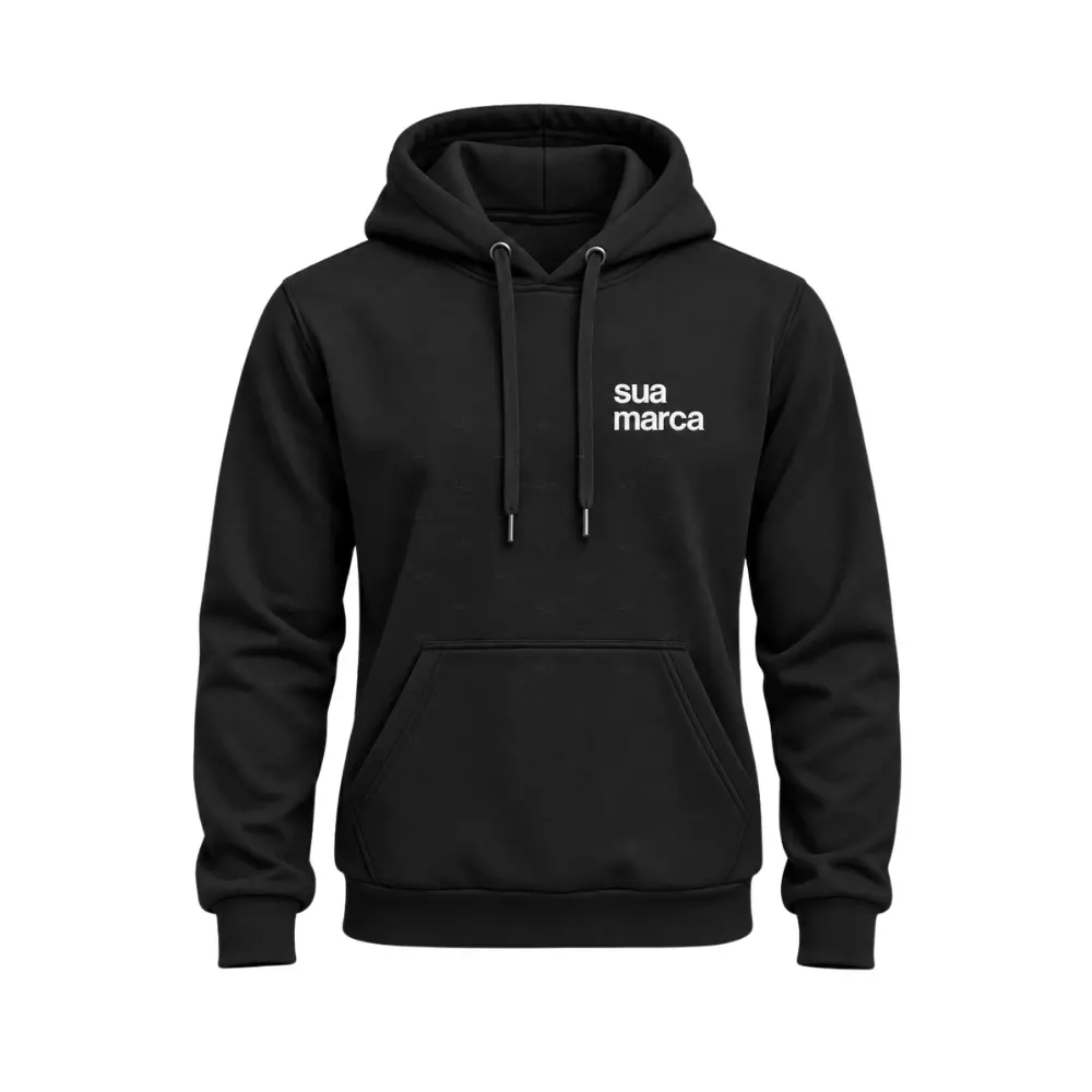 Moletom Canguru Personalizado Preto