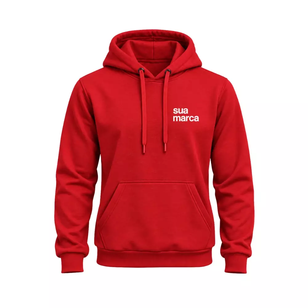 Moletom Canguru Personalizado Vermelho