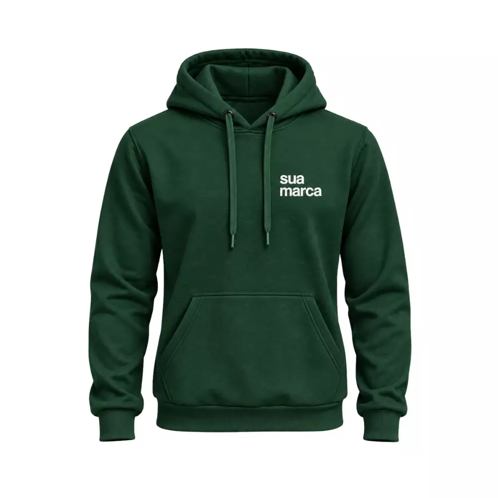 Moletom Canguru Personalizado Verde Escuro
