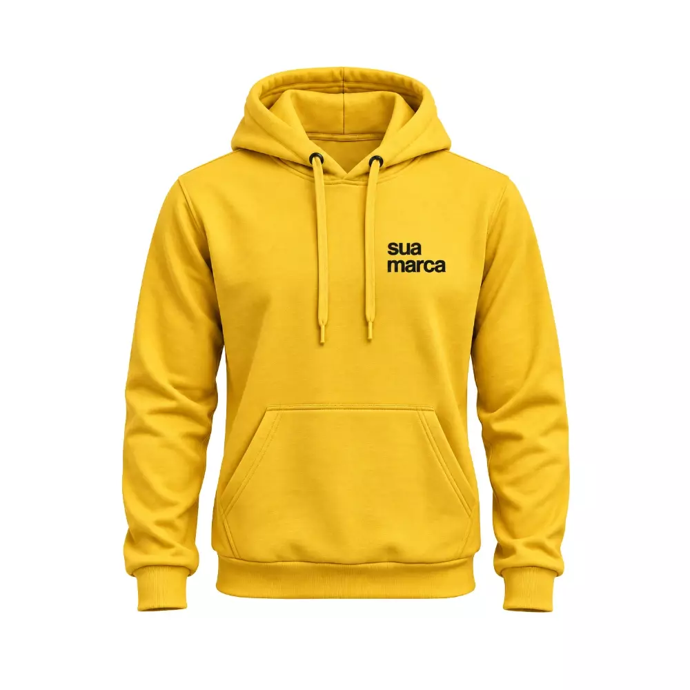 Moletom Canguru Personalizado Amarelo