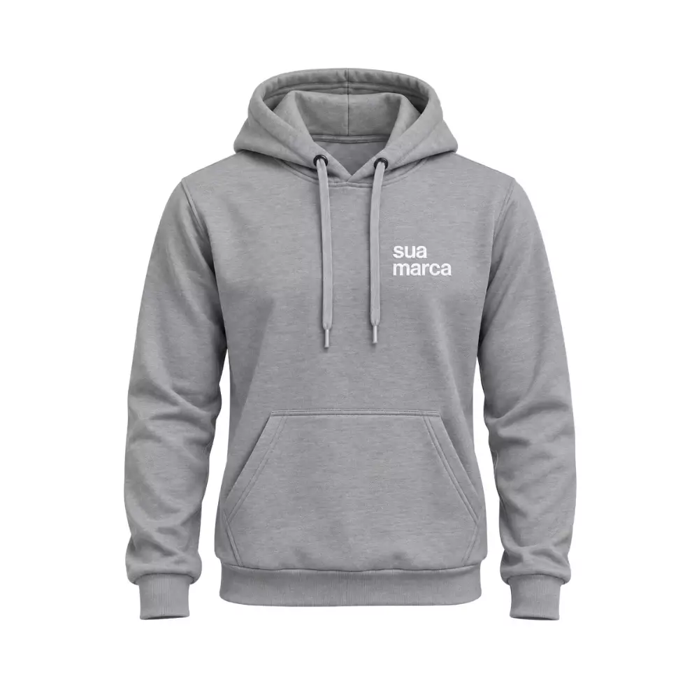 Moletom Canguru Personalizado Cinza