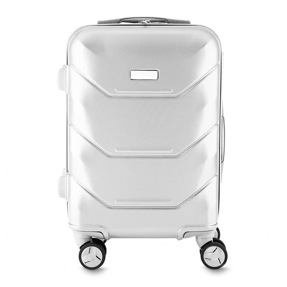 Mala de Bordo Pequena com Rodinhas Personalizada Branco