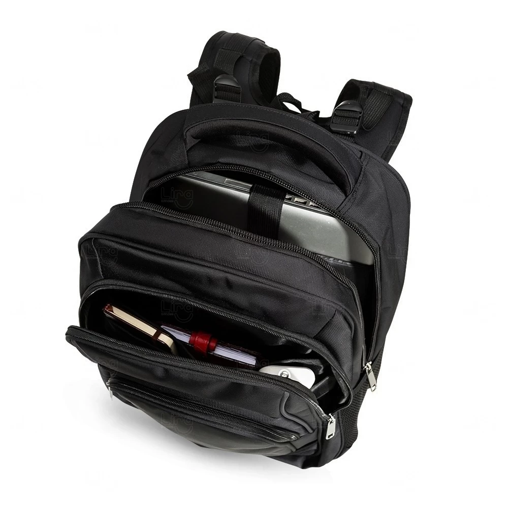 Mochila Poliéster 42L com Placa Metálica Personalizada 