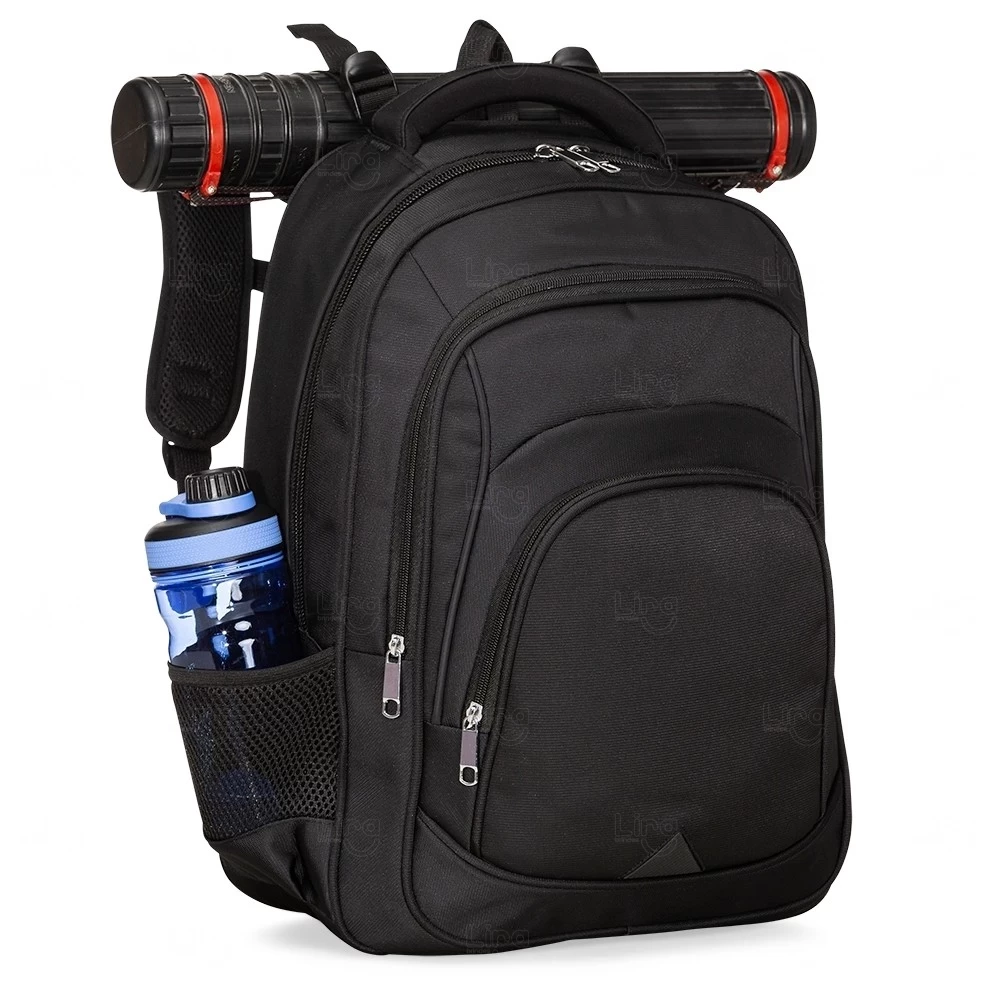 Mochila Poliéster 42L com Placa Metálica Personalizada 