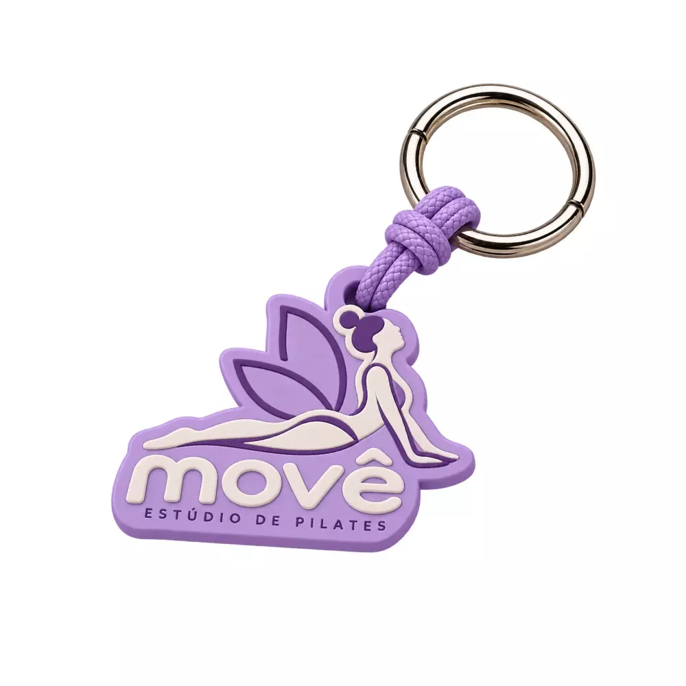 Chaveiro Emborrachado 2D em Alto Relevo Personalizado 