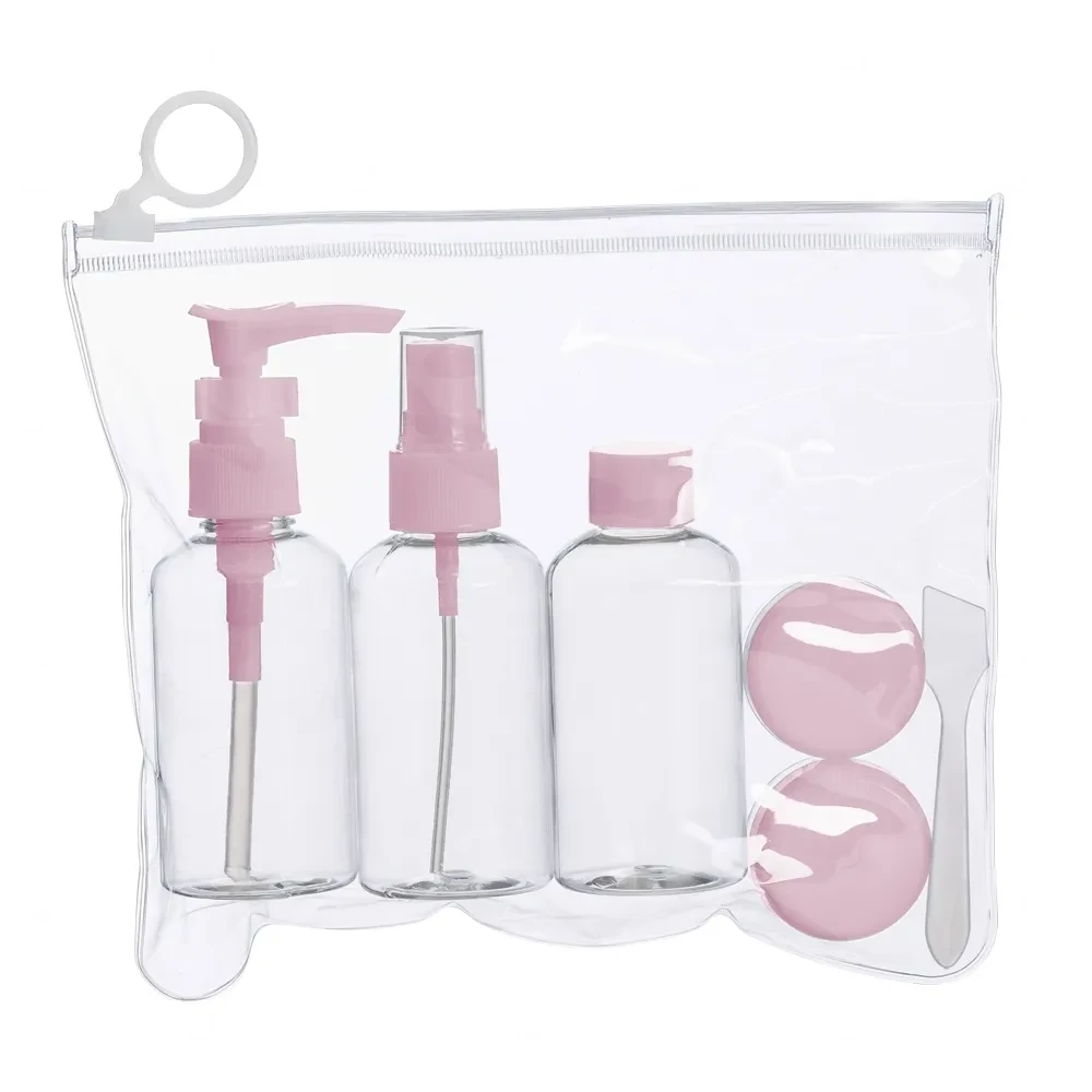 Kit Frascos para Viagem 6 Peças Personalizado Rosa