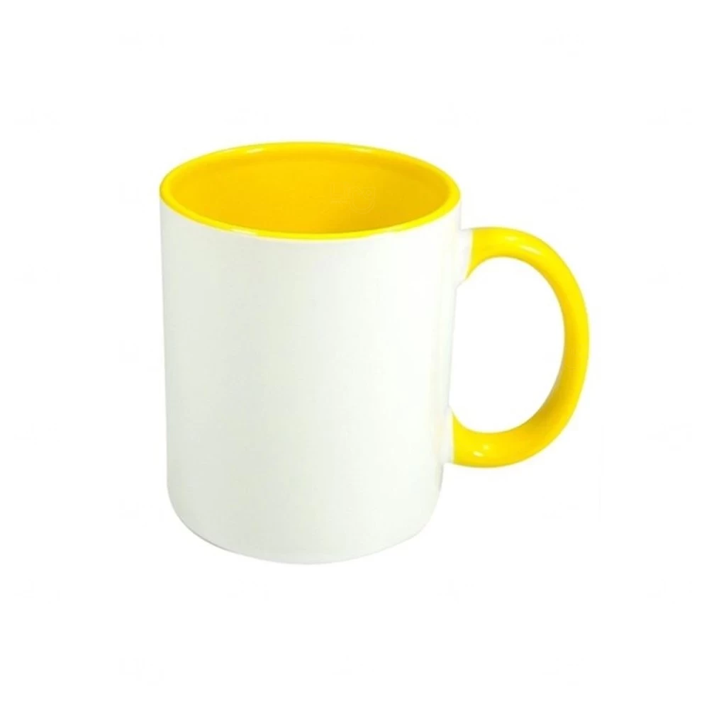 Caneca de Cerâmica Fundo Colorido Personalizada - 325ml 