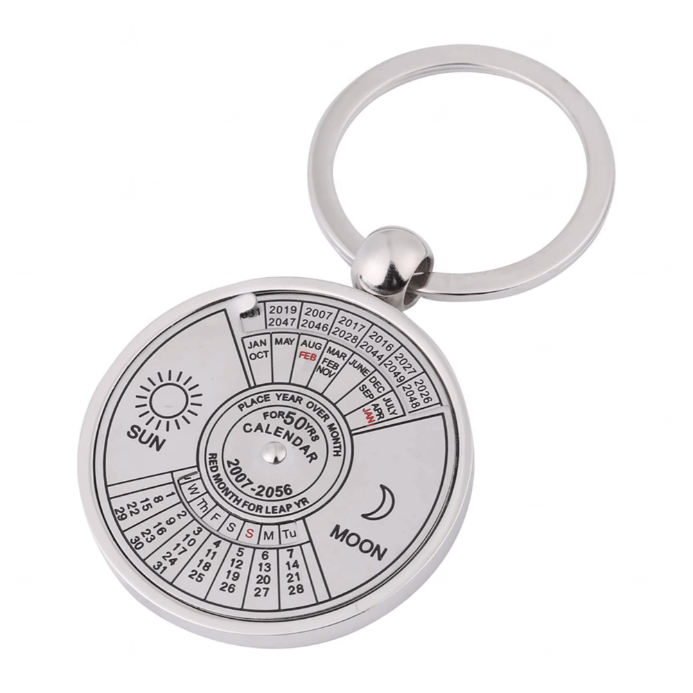 Chaveiro Calendário Perpétuo em Metal Personalizado Metal