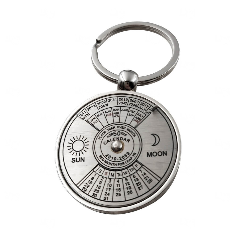Chaveiro Calendário Perpétuo em Metal Personalizado 
