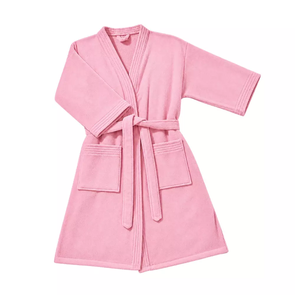 Roupão Aveludado Personalizado Rosa Claro