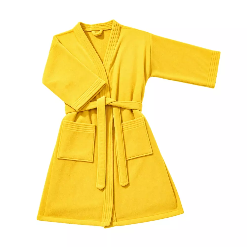 Roupão Aveludado Personalizado Amarelo