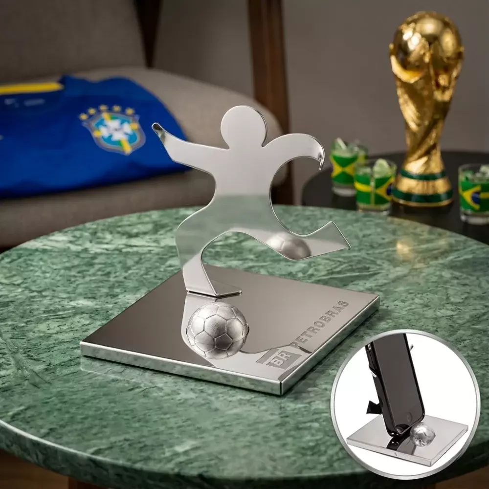 Porta Celular Futebol em Inox Personalizado 