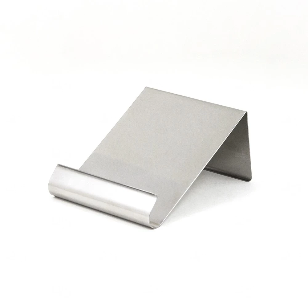 Porta Celular Personalizado de Aço Inox Inclinado 