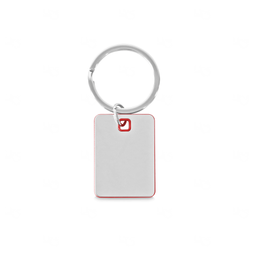 Chaveiro Plaquinha em Metal com Borda Colorida Personalizado 