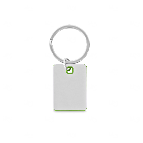 Chaveiro Plaquinha em Metal com Borda Colorida Personalizado 