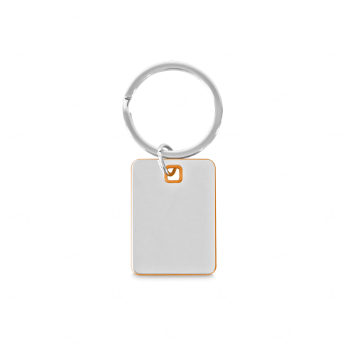Chaveiro Plaquinha em Metal com Borda Colorida Personalizado 