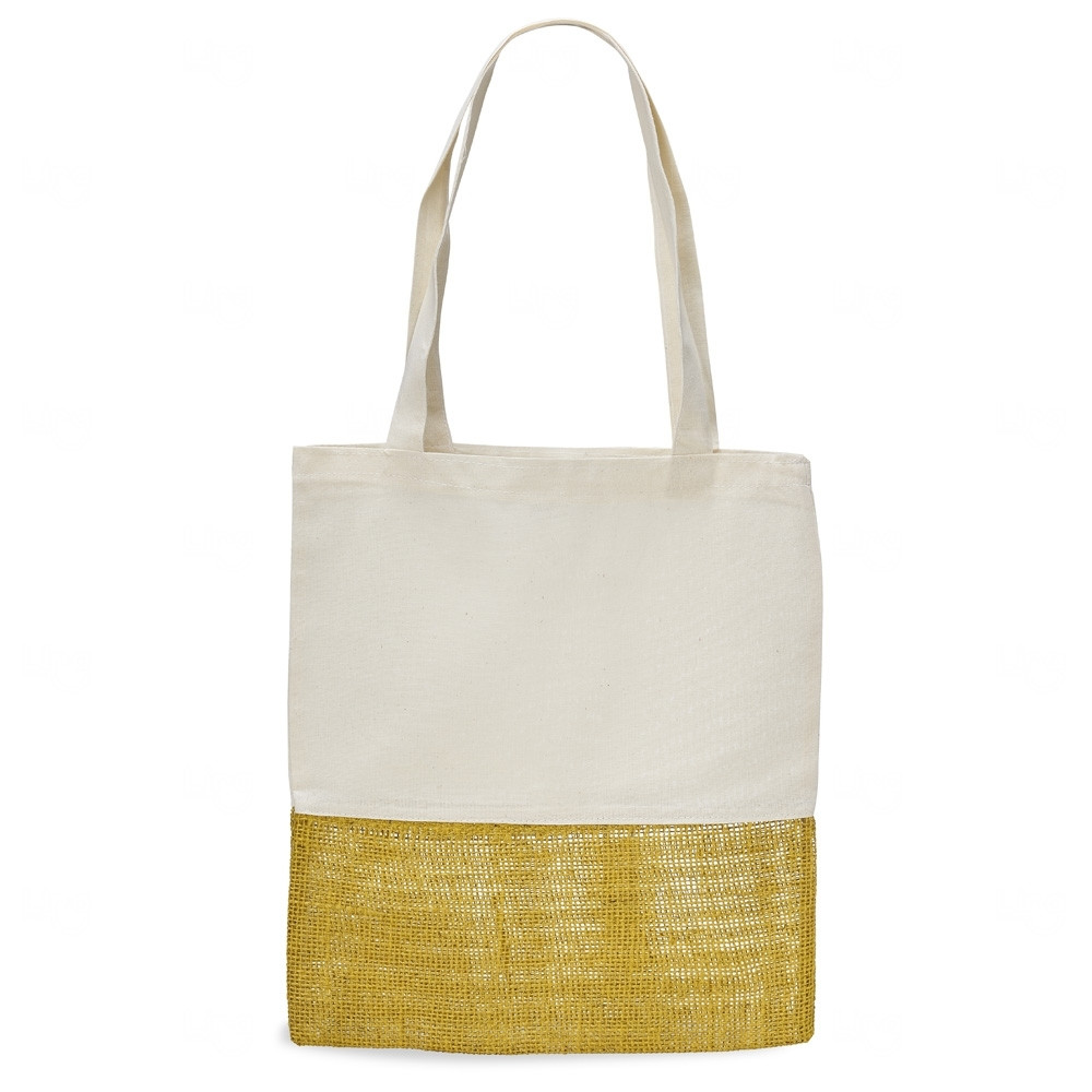 Sacola Ecológica em Algodão e Juta Personalizada - 40 x 35 cm 