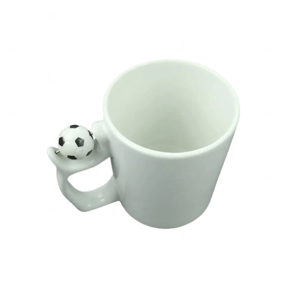 Caneca Alça Bola de Futebol Personalizada - 325ml 