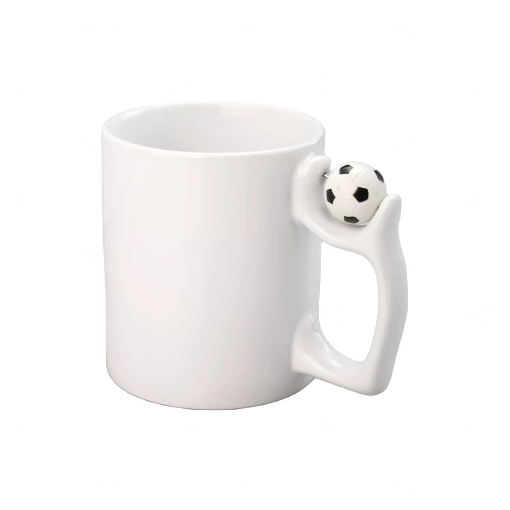Caneca Alça Bola de Futebol Personalizada - 325ml 