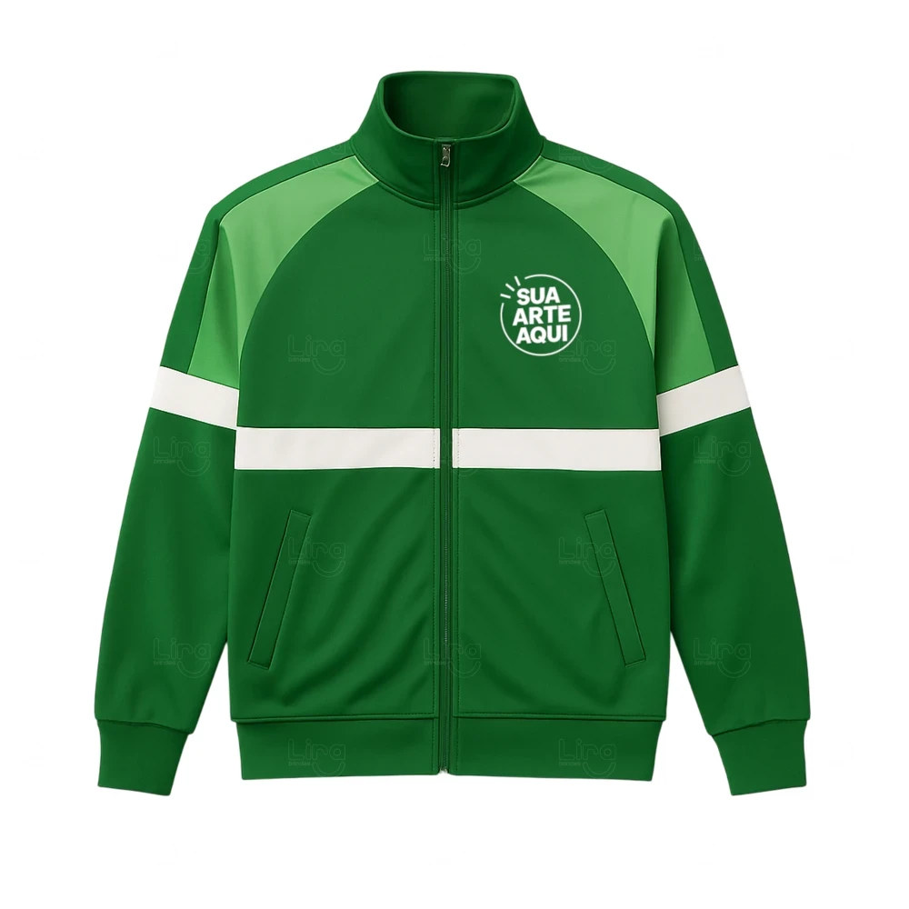 Jaqueta 100% Personalizada com Zíper Verde