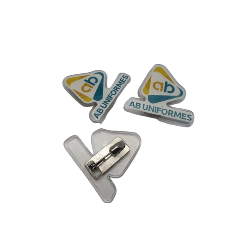 Pin Acrílico Recortado  Personalizado - 3,0x3,0cm 